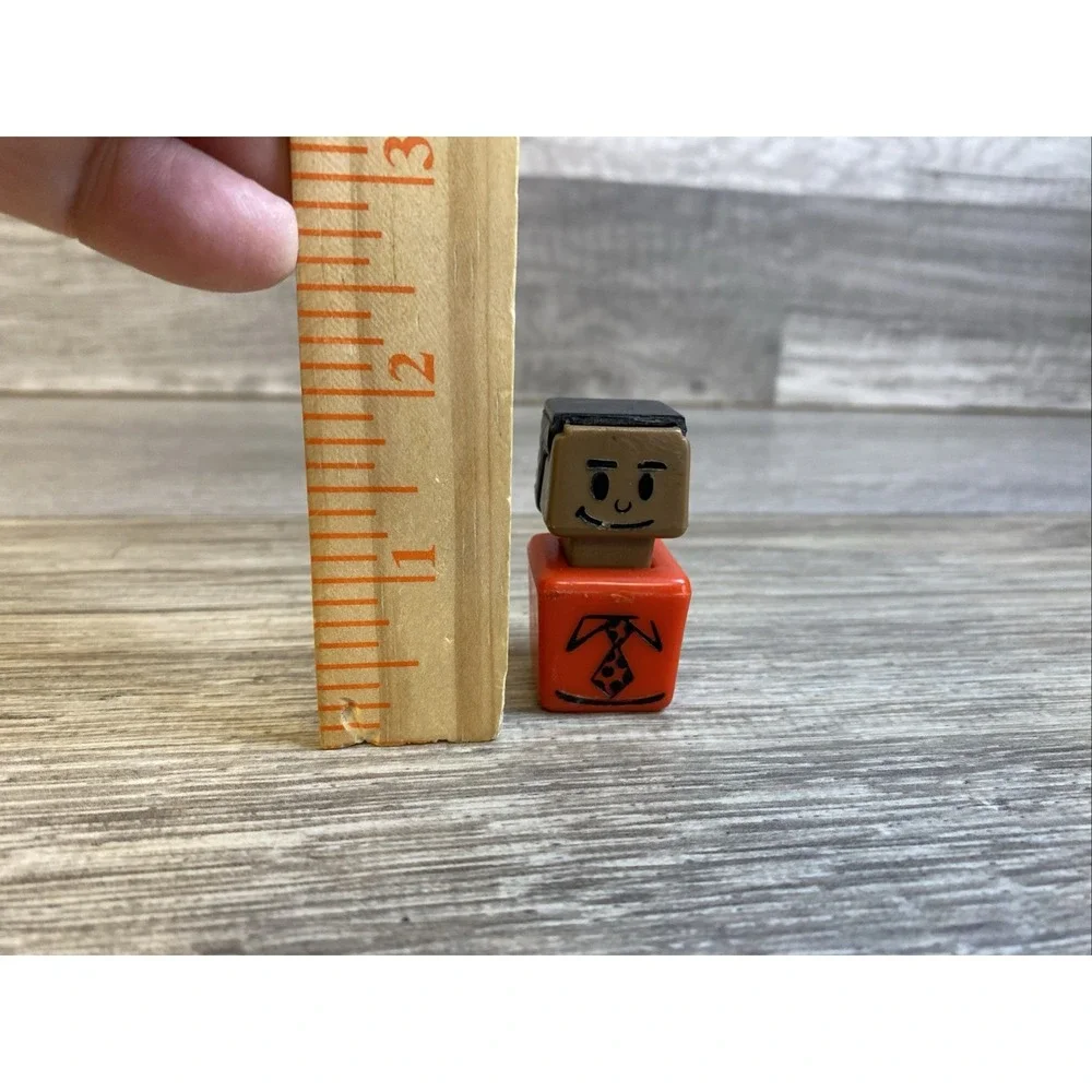 VTG Playskool‎ Familiar Places Friends Blockhead Figure 1970s African-American